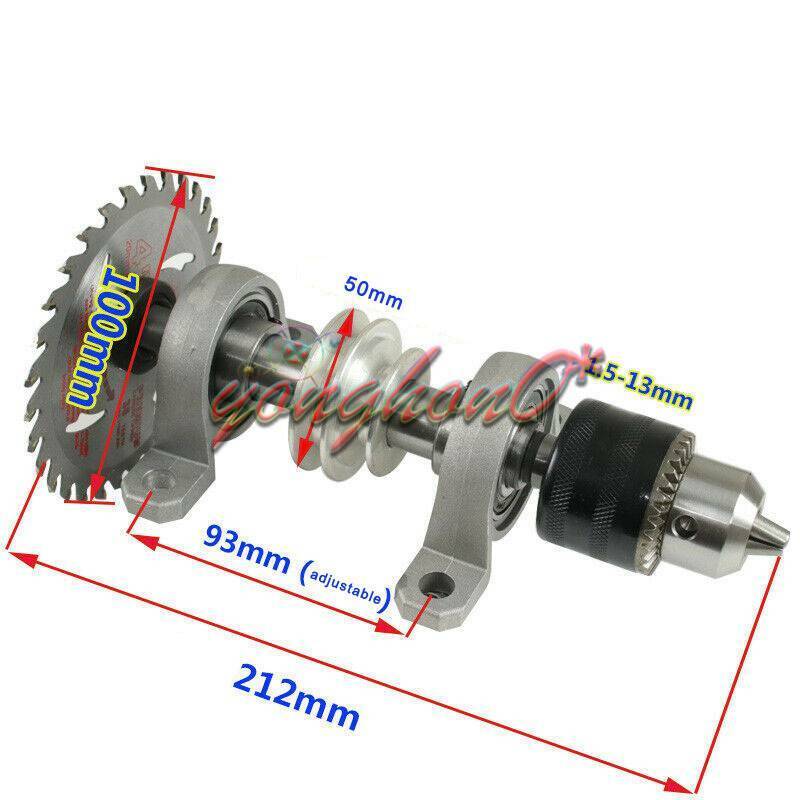 new DIY Spindle Chuck Bearing Seat Pulley Bench Saw Drill Woodworking Rotary Lathe