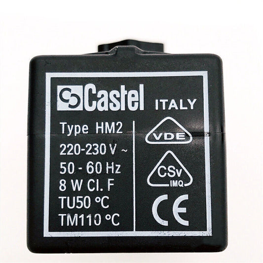 Castel Type HM2 Solenoid Valve Coil 230V 50-60HZ 8W