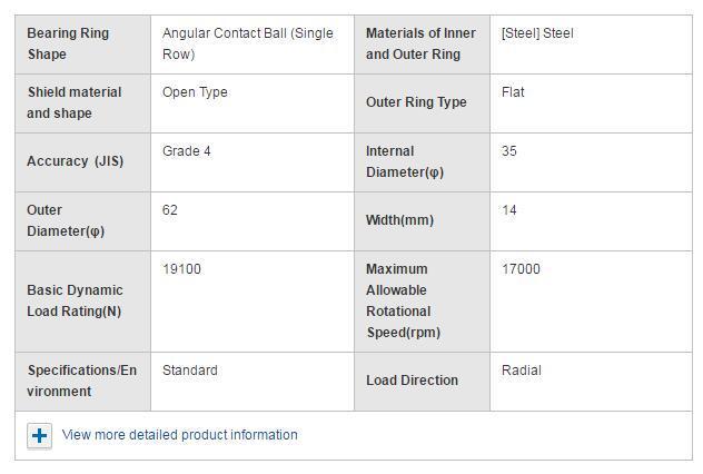 NSK 7007CTYNSULP4 Angular Contact Ball - NSK