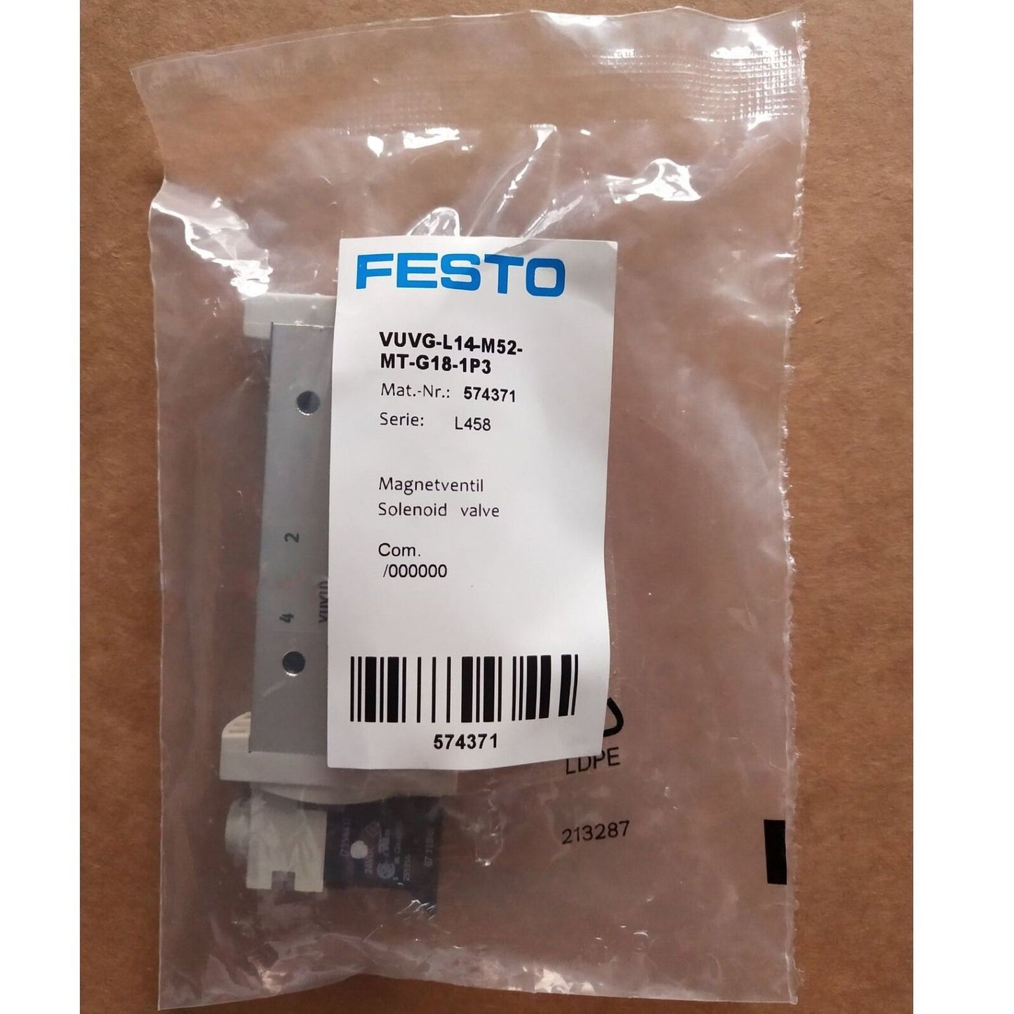 FESTO Solenoid Valve VUVG-L14-M52-MT-G18-1P3 - FESTO