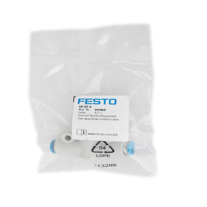 FESTO PLC Flow Control Valve - One-Way, Industrial Use - FESTO
