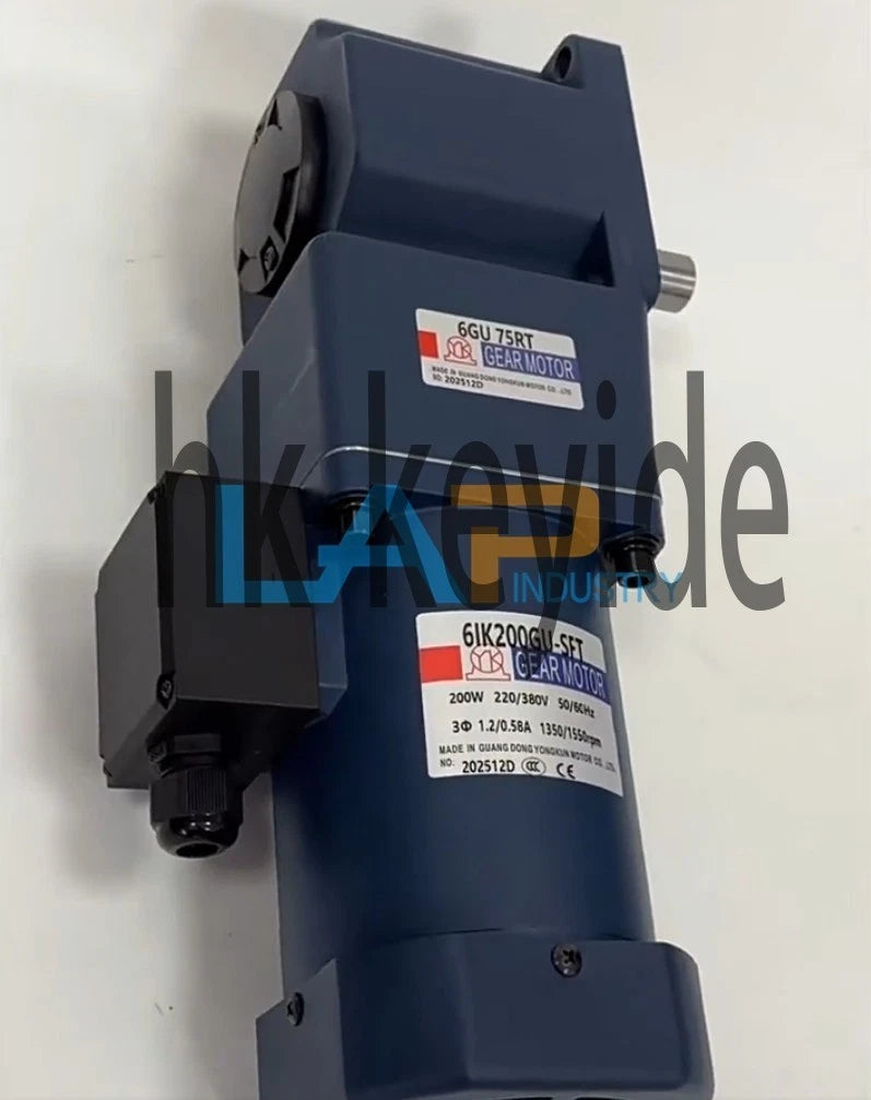6GU 75RT+6IK200GU-SFT GEAR MOTOR 200W 220/380V 50/60Hz 1.2/0.58A 1350/1550rpm～