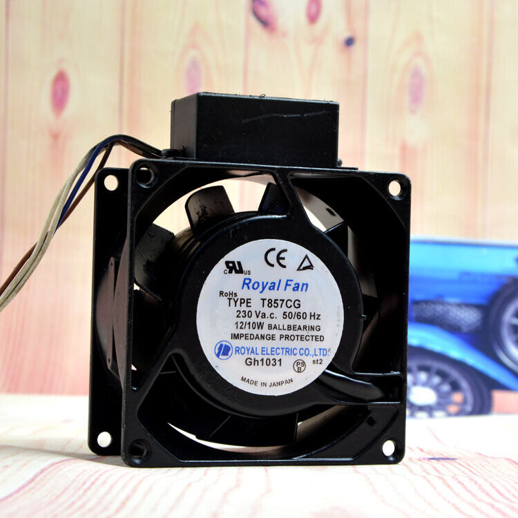 new Royal TYPE T857CG 230V 12/10W 8CM 8038 High Temperature Resistant Cooling Fan - ROYAL