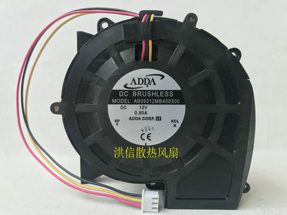 1pcs  ADDA AB09312MB450300 DC12V 0.80A Sweeper Vacuum Fan Turbine Fan