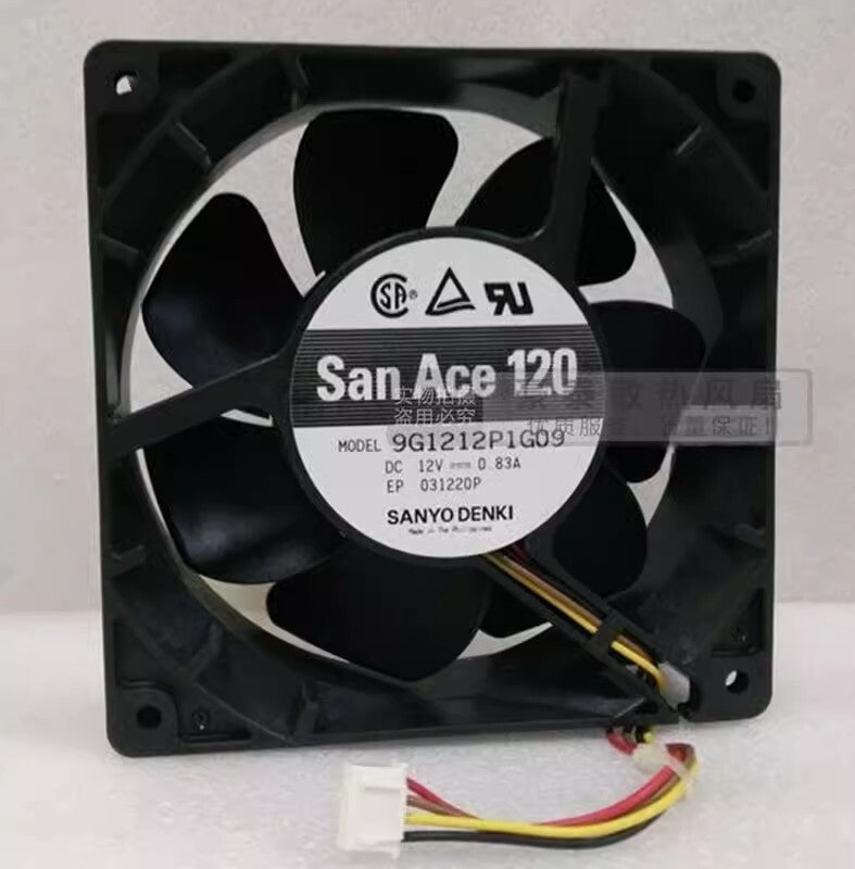 Sanyo 9G1212P1G09 12038 DC12V 0.83A 12CM 4-Pin PWM Mute Cooling Fan