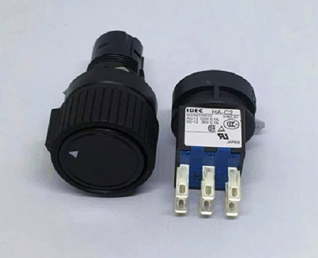IDECC Rotary Push Button Switch HA-C2 HA1R-2C2VB Wide Pin Connection - IDECC