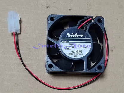 1 PCS NIDEC Fan M34313-16 DC 24V 0.16A 6025 6CM 2-wire inverter cooling fan