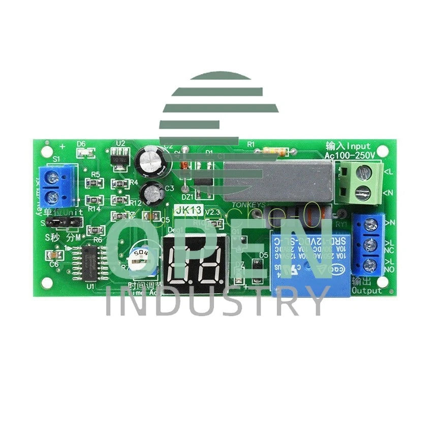 AC 220V Digital Display Delay Relay Module Delay Timer Switch 0-99 S/Min JK13