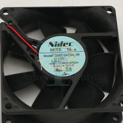 1PC 24V 0.26A 80X80X25MM 2wire D08T-24TS4 09 Double ball cooling fan