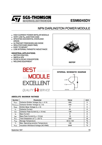 New 1PCS ST ESM6045DV: Quality Assured Power Supply Module - ST