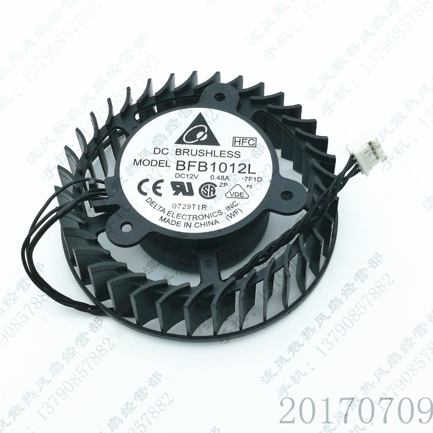 Delta BFB1012L DC12V 0.48A 4-Wire PWM Cooling Fan