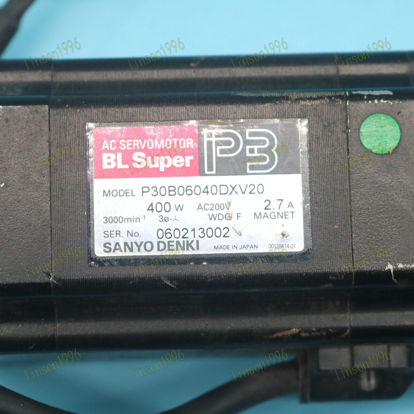 used P30B06040DXV20 servo motor tested OK for Sanyo - SANYO