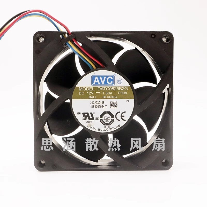 AVC DATC0825B2G-P008 12V 1.60A 8025 8cm High airflow cooling fan