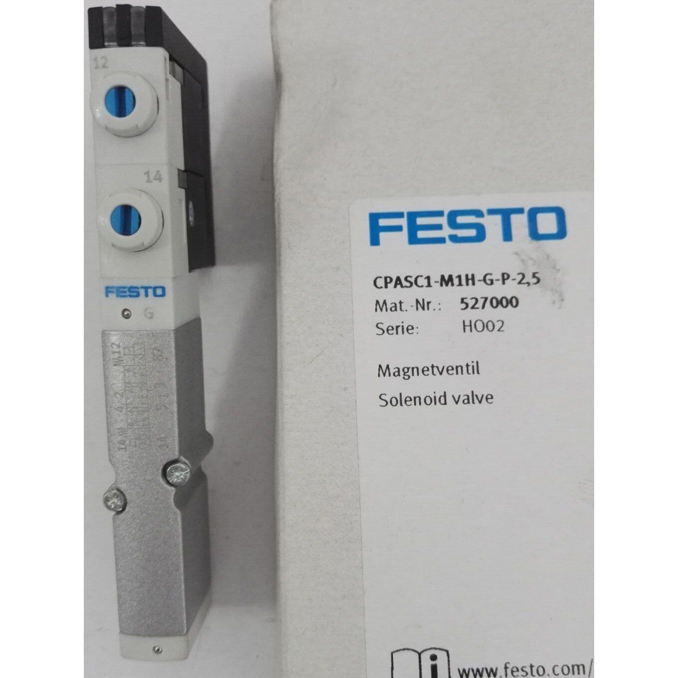 1-PC Festo solenoid valve CPASC1-M1H-G-P-2.5 527k Fast - FESTO