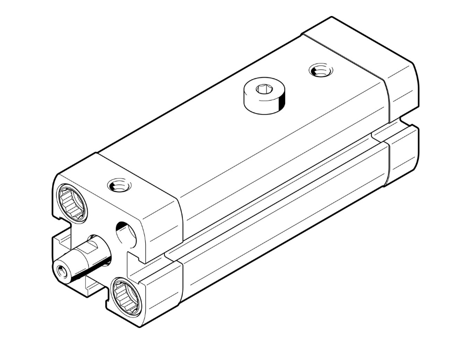 FESTO Swing Clamp Cylinder, 535444, 25mm Dia x 10mmStroke - FESTO
