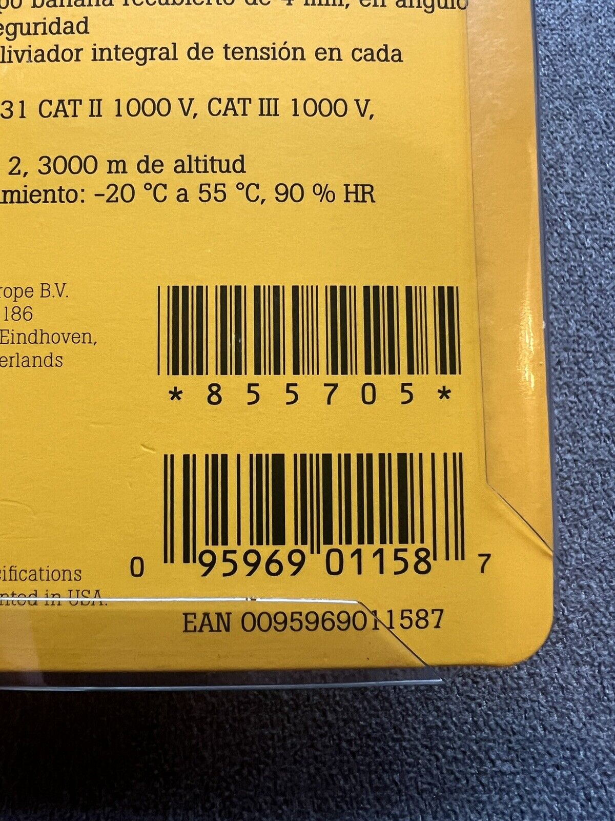 Fluke TL75 Hard Point 2mm Probe Test Lead - FLUKE