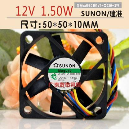 new Sunon MF50101V1-Q030-S99 5010 12V 1.50W 5cm 4-wire PWM cooling fan
