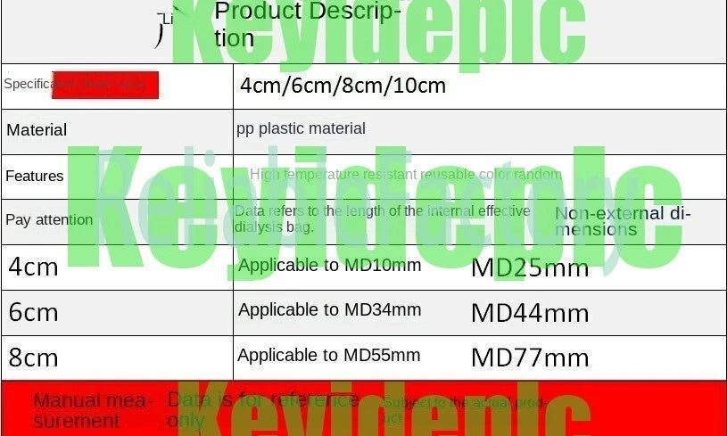 20pc Dialysis Clip 4 6 8 10cm Experimental Dialysis Bag Clip Dialysis Bag #ke
