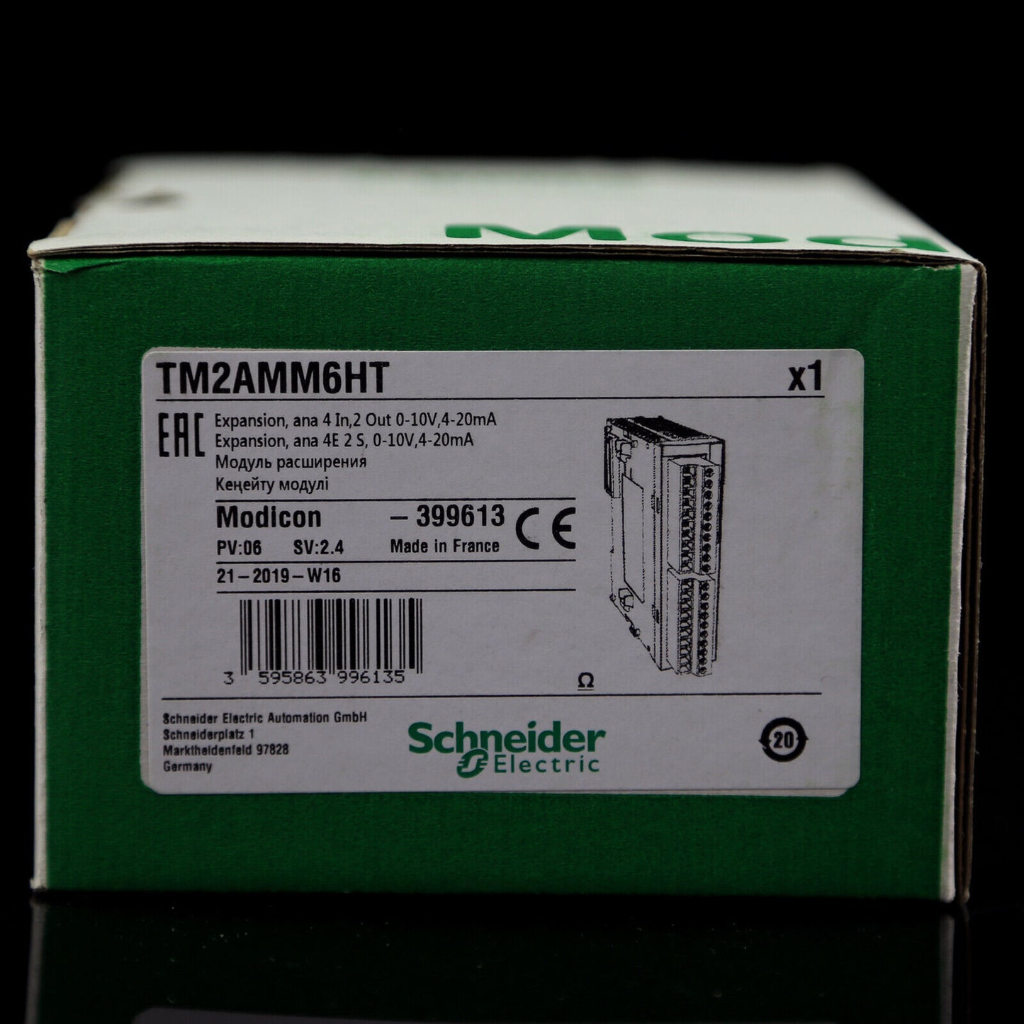 Schneider PLC TWIDO Analog Mixed Module TM2AMM6HT 24VDC 20mA - SCHNEIDER PLC