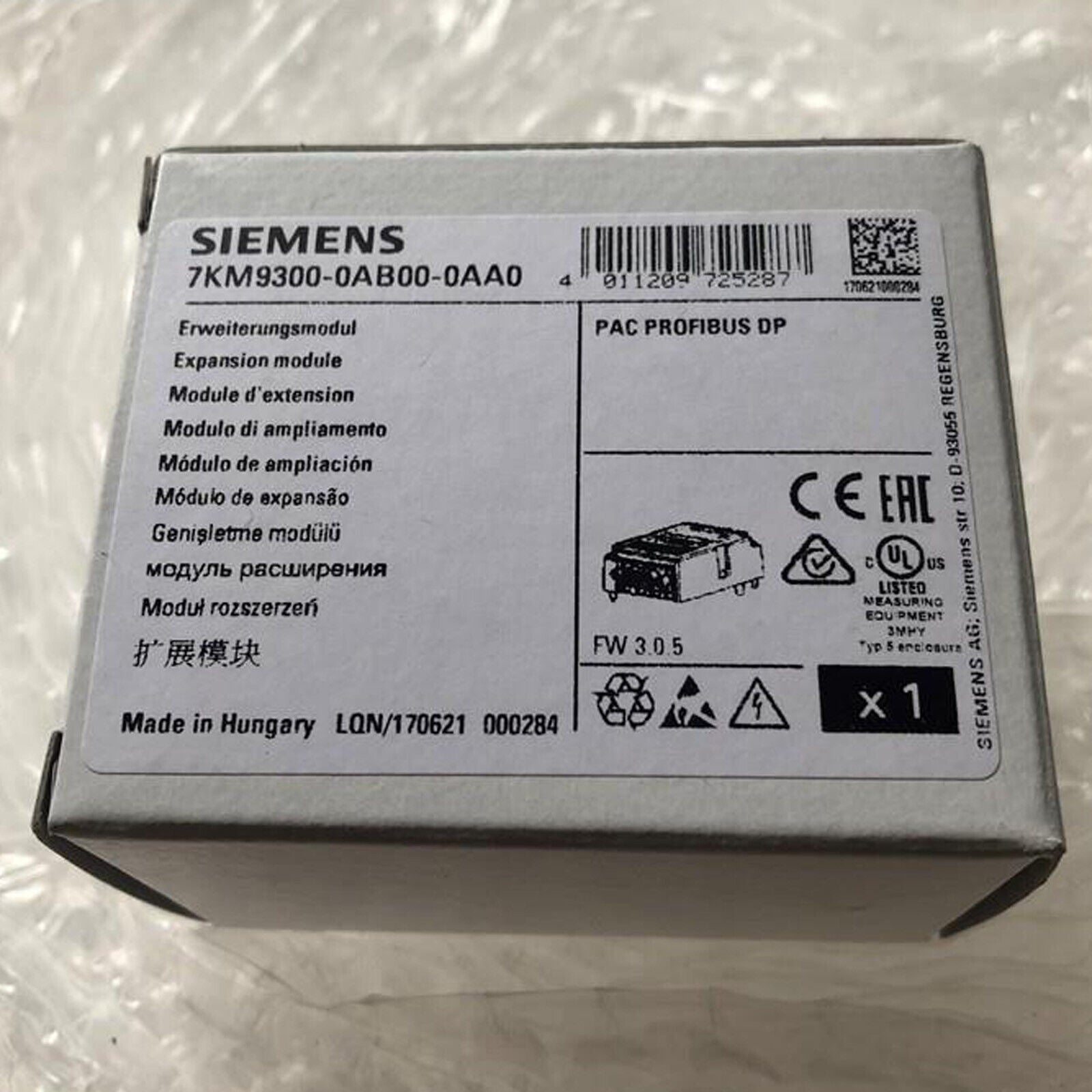 new 1PCS  SIEMENS 7KM9300-0AB00-0AA0 Ethernet Expansion Module FAST SHIP