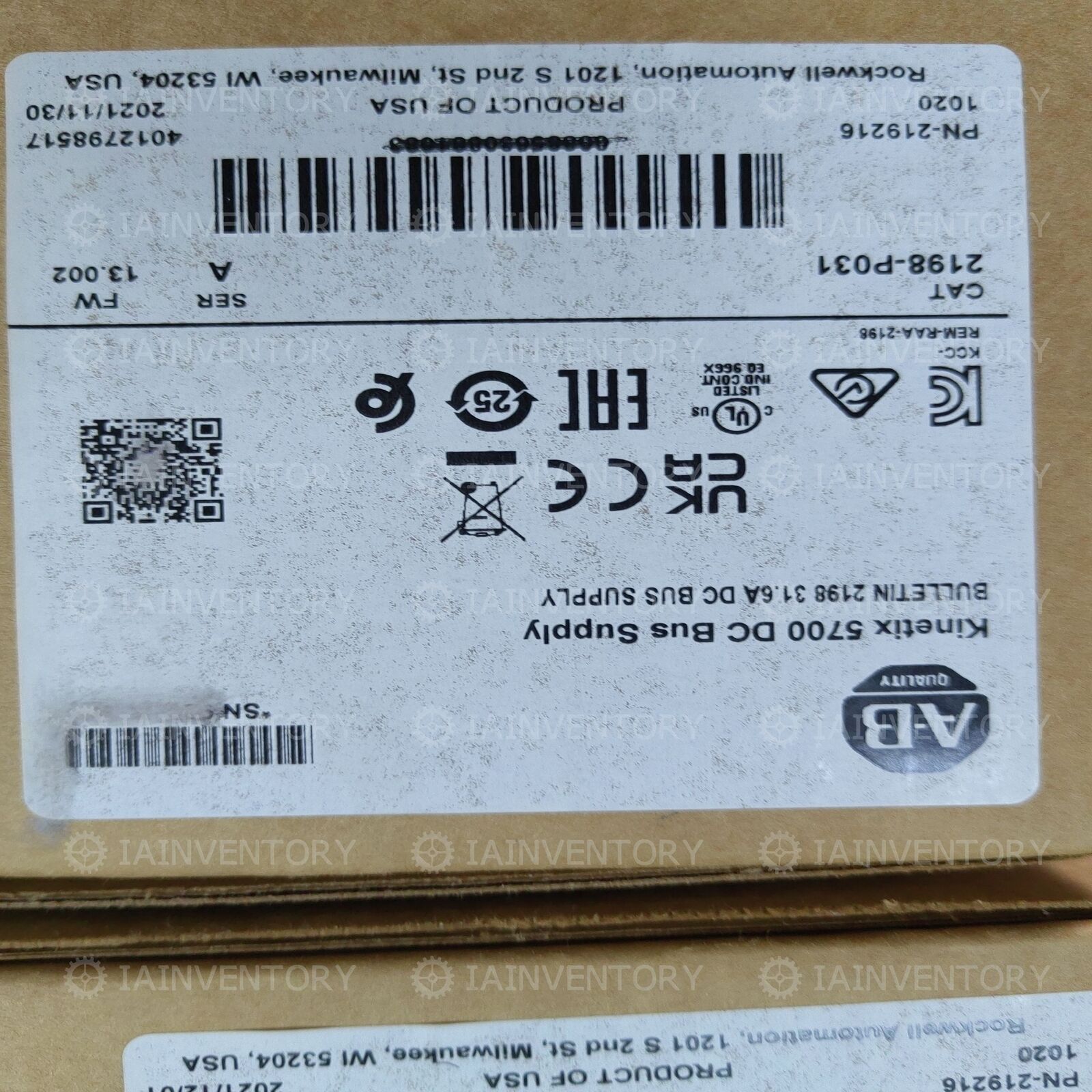 Allen-Bradley Replacement Part 2198-P031 Sealed - ALLEN-BRADLEY