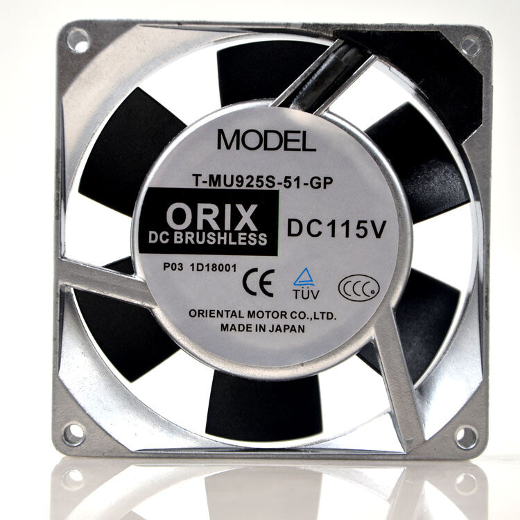 1pcs ORIX T-MU925S-51-GP 115V 9225 10W 9CM Aluminum Frame Cooling Fan