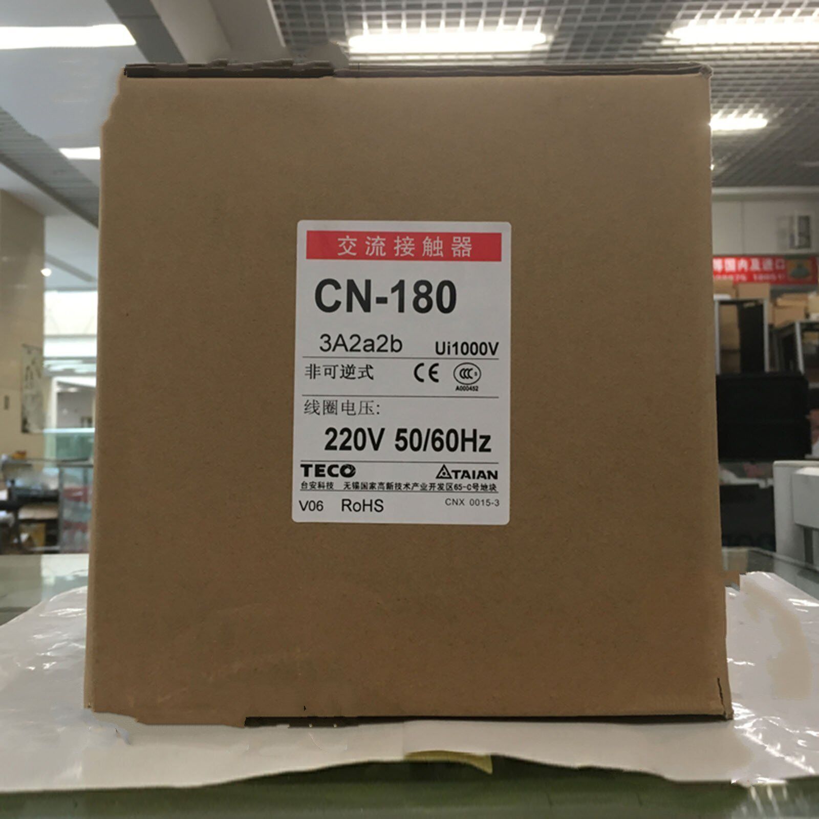 new  CN-180 220V AC contactor In Box For TECO Taian TECO