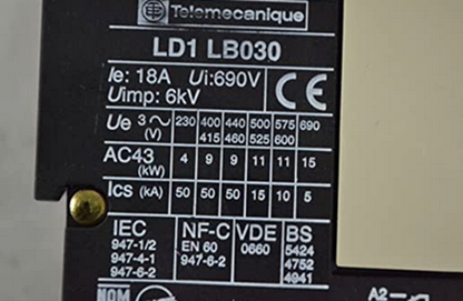 new In Box SCHNEIDER LD1LB030FC Contactor - SCHNEIDER