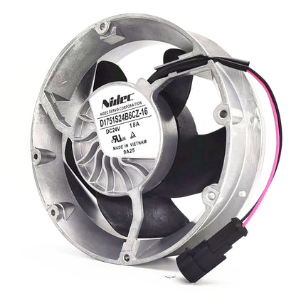 new Nidec D1751S24B6CZ-16 17251 24V 1.8A SERVO Inverter ABB Axial Flow Cooling Fan - NIDEC