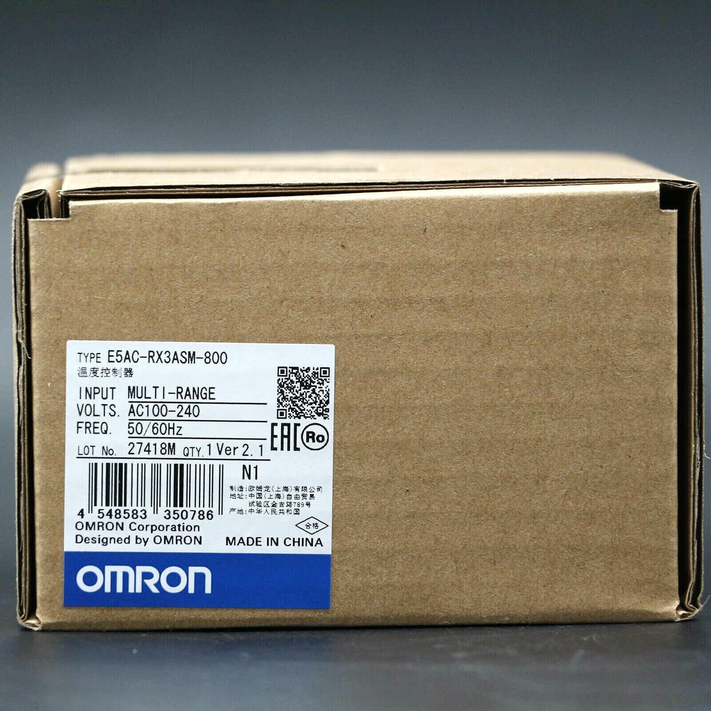 OMRON E5AC-RX3ASM-800 Temperature Controller Module Panel - OMRON