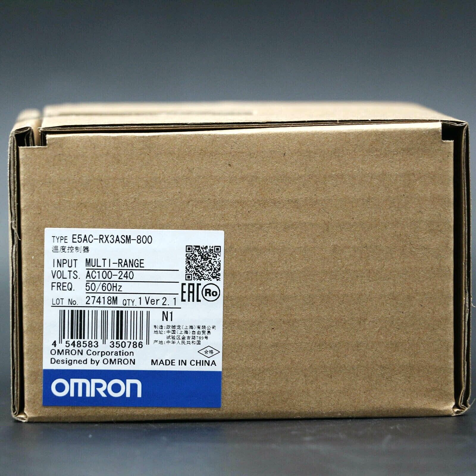 OMRON E5AC-RX3ASM-800 Temperature Controller Module Panel - OMRON