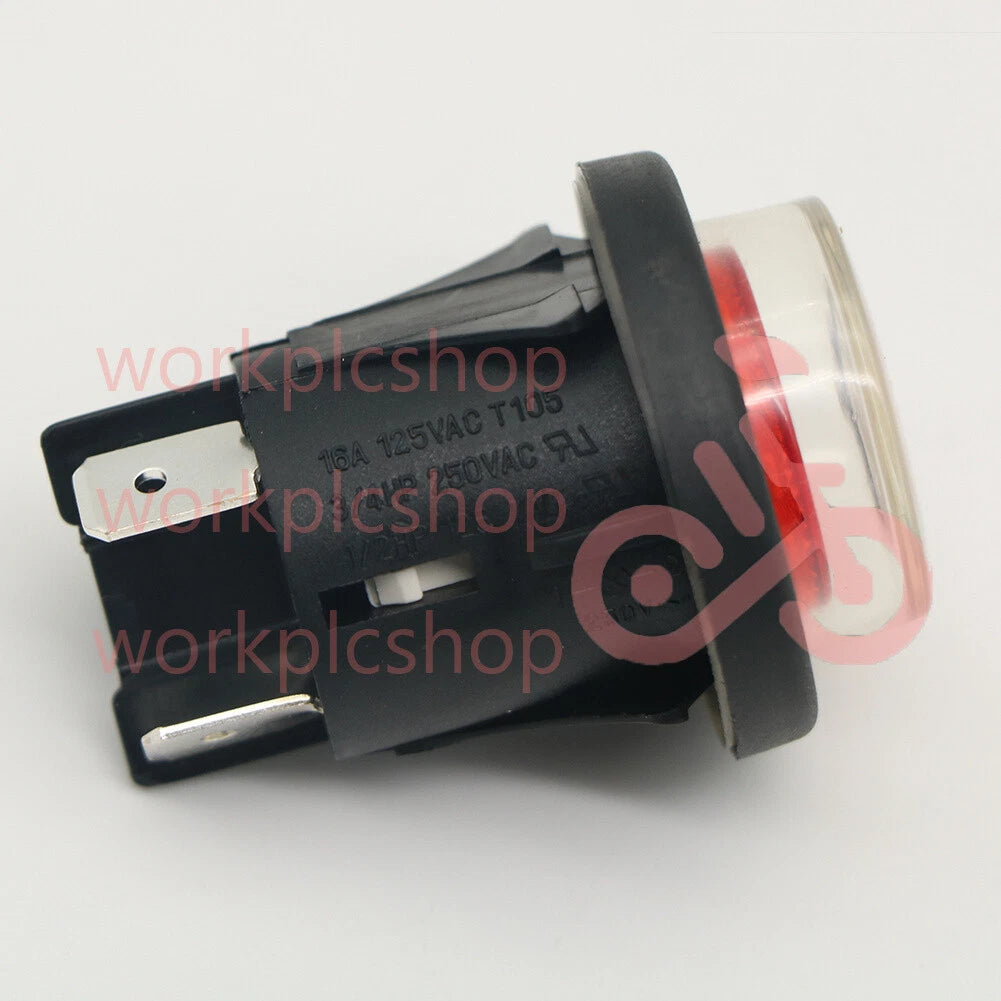 1PCS RLEIL RL5 T125/55 button switch Red Button with Waterproof Cover