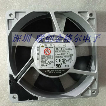 OMRON R87F-A1A15HP 100V 15/14W 120*120*38MM 120mm aluminum frame fan