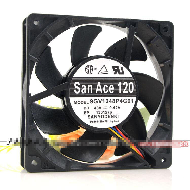 1pcs Sanyo 9GV1248P4G01 12025 48V 0.42A 12cm 4-wire cooling fan