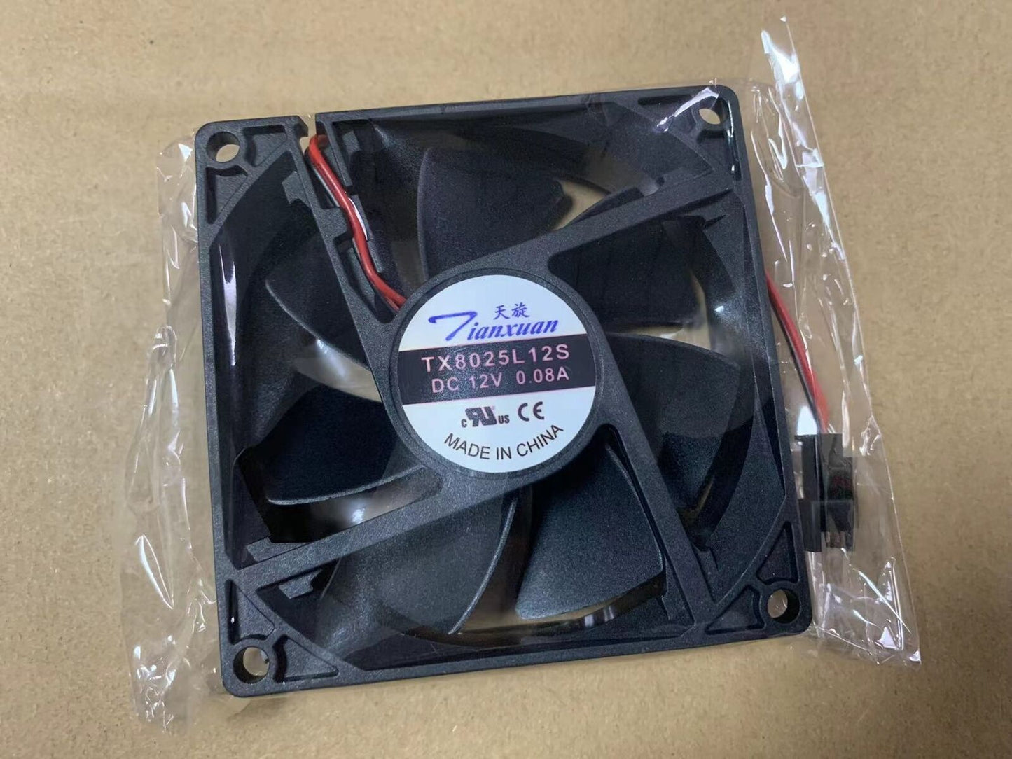 new 1pc  Tianxuan TX8025L12S 12V 0.08A 8025 8cm Ultra-quiet cooling fan