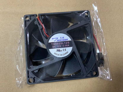 new 1pc  Tianxuan TX8025L12S 12V 0.08A 8025 8cm Ultra-quiet cooling fan