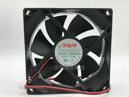 new 1 PCS TOYON Fan TD9025DS DC 24V 0.39A 9CM 9025 2 Pin cooling fan - TOYON