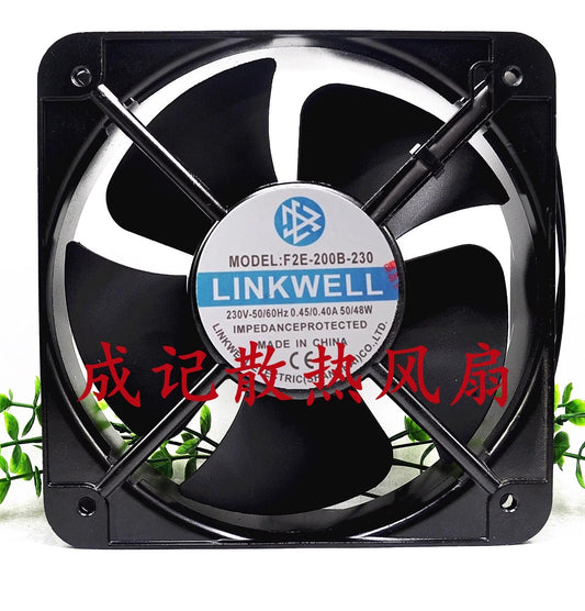 LINKWELL F2E-200B-230 20060 AC230V 0.45/0.40A 50W/48W 20CM AC Cooling Fan