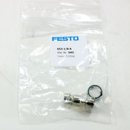 QTY:5 For FESTO KS3 Series G1/8 Male Quick Connect Plug KS3-1/8-A 3492