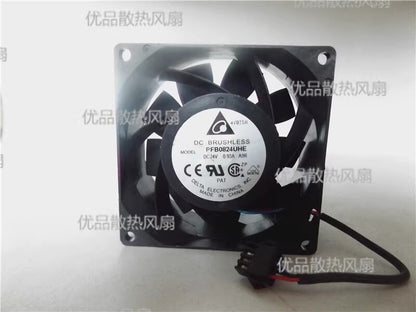 Delta PFB0824UHE DC24V 0.93A 8CM 3-Wire Large Airflow Inverter Cooling Fan