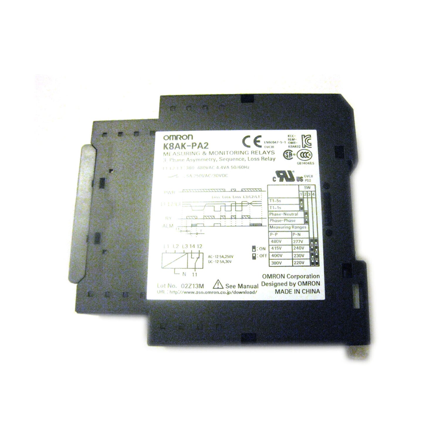 OMRON K8AK-PA2 Monitoring Relay: High-Performance Monitoring Relay - OMRON