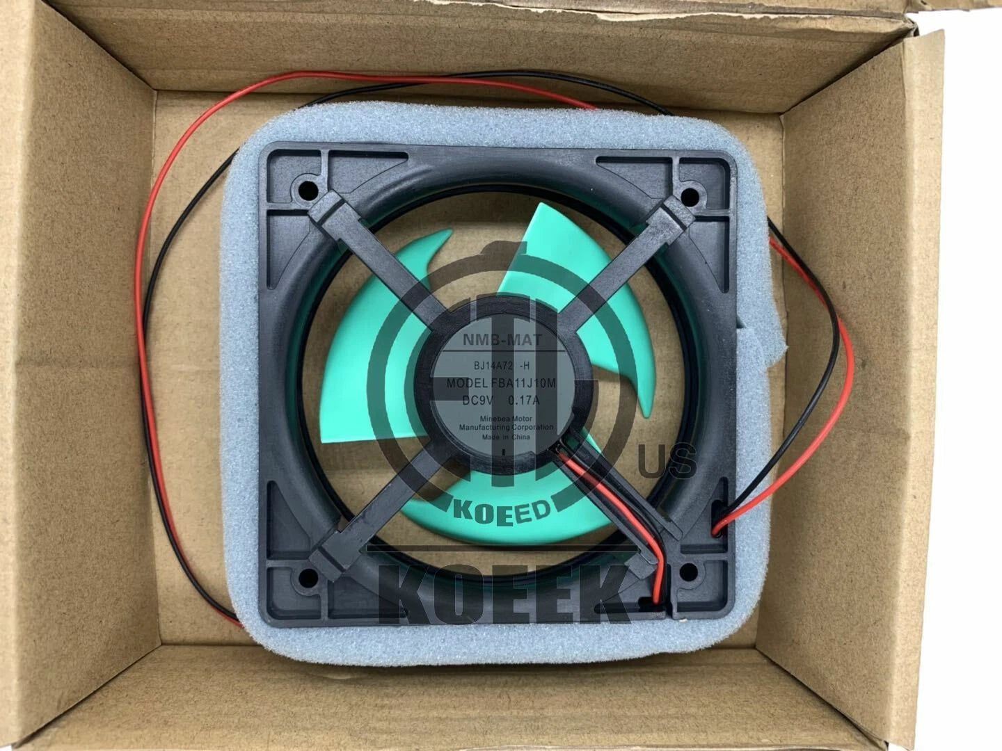 NMB-MAT FBA11J10M DC 9V 0.17A Fan 2-wires For Panasonic Refrigerator