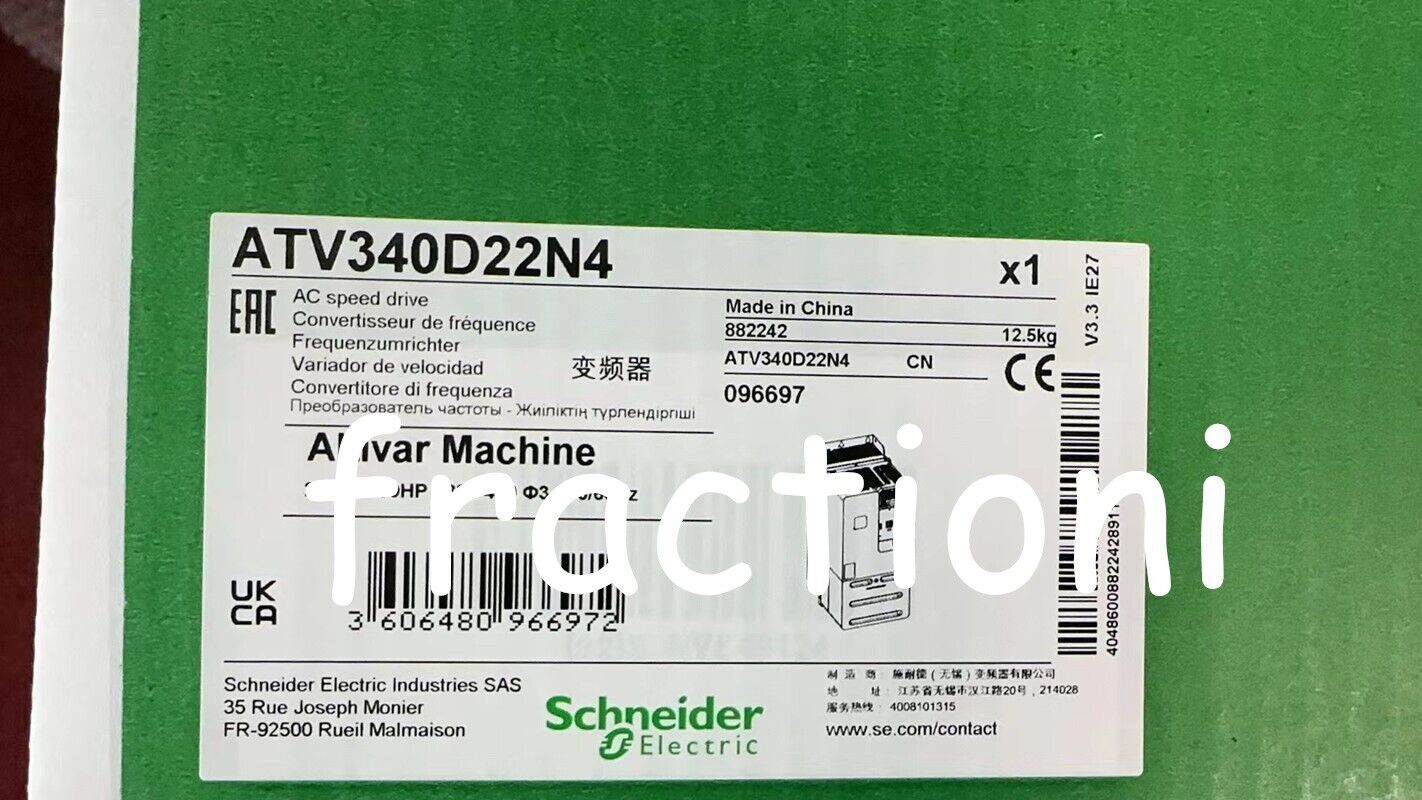 New Schneider ATV340D22N4: 1-Year Warranty - Premium ATV - SCHNEIDER