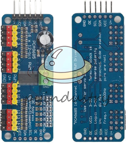 4Pcs PCA9685 16-Channel Module PWM/Servo/servo Driver Board Controller IIC...