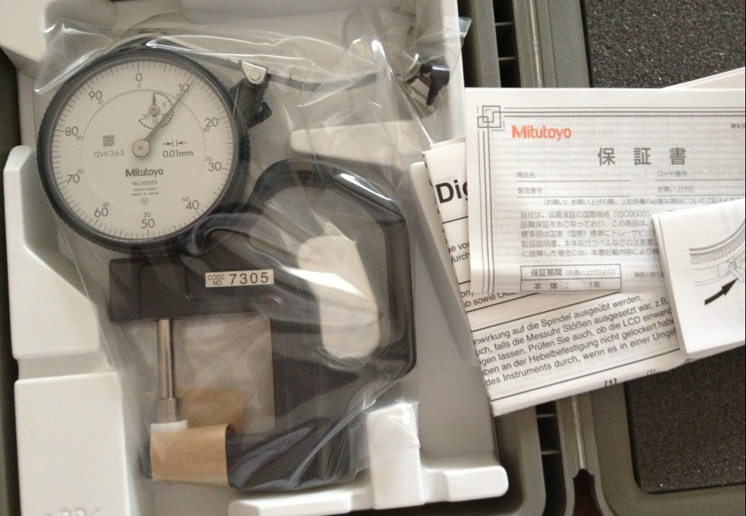 new 1 PCS Mitutoyo 7305 Dial Thickness Gage 0-20 X 0.01mm