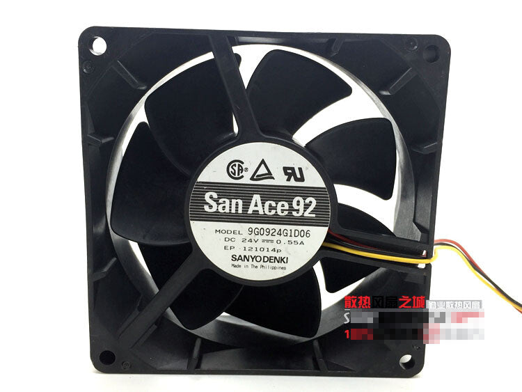 1pcs Sanyo 9G0924G1D06 9038 9cm 24V0.55A inverter server fan