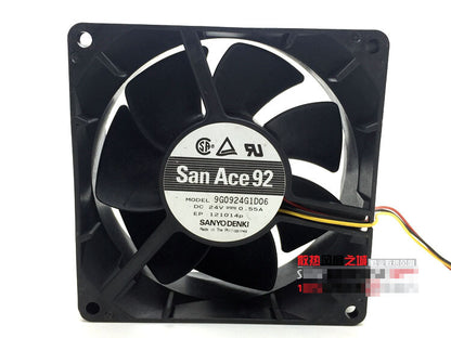 1pcs Sanyo 9G0924G1D06 9038 9cm 24V0.55A inverter server fan