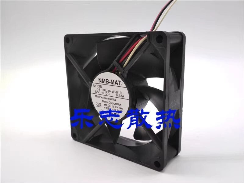 NMB-MAT 3110KL-04W-B19 8025 DC12V 0.13A 8CM 3-Wire Cooling Fan