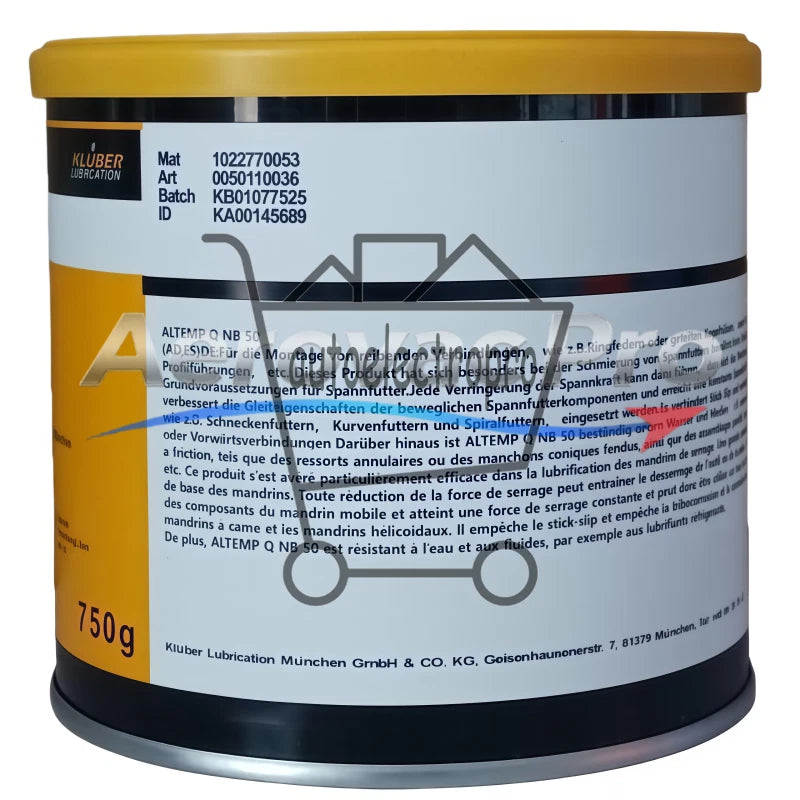 KLUBER Lub. ALTEMP Q NB 50 Grease 750g ( 26.5 oz) QNB50 SAFE RELIABLE