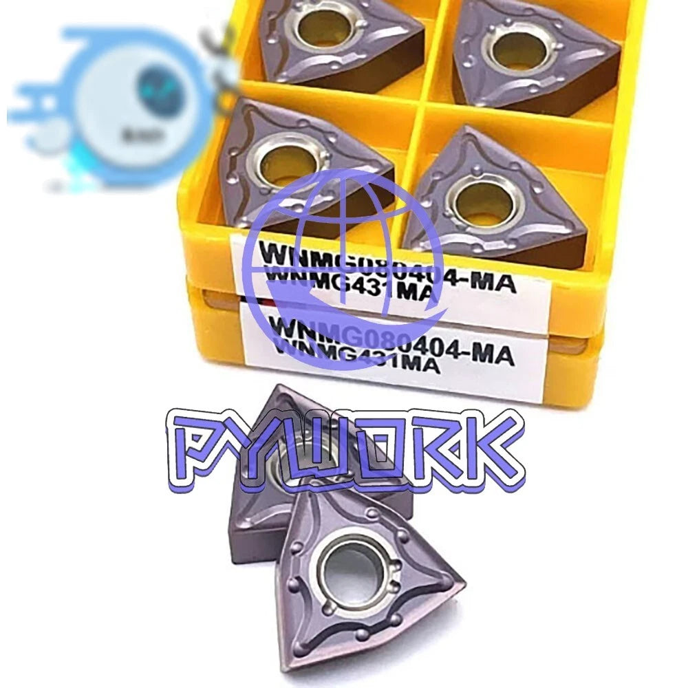 10pcs WNMG080404-MA WNMG431Turning Carbide Inserts For MWLNR1616H08